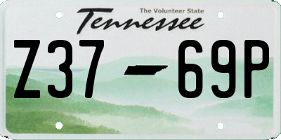 TN license plate Z3769P