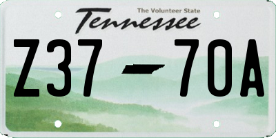 TN license plate Z3770A