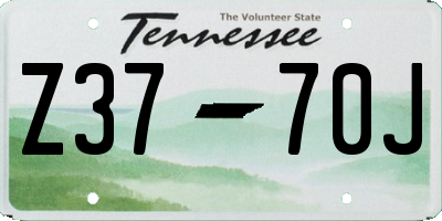 TN license plate Z3770J