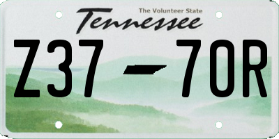 TN license plate Z3770R