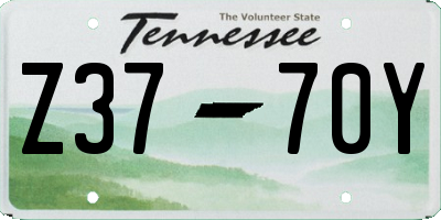 TN license plate Z3770Y