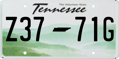TN license plate Z3771G