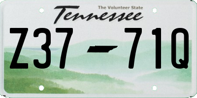 TN license plate Z3771Q