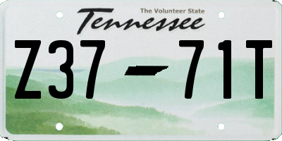 TN license plate Z3771T