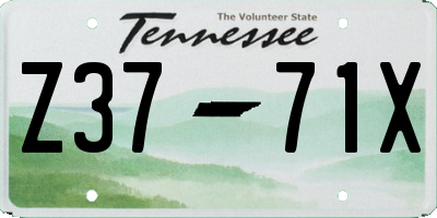 TN license plate Z3771X