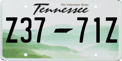 TN license plate Z3771Z
