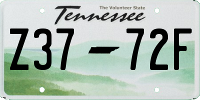 TN license plate Z3772F
