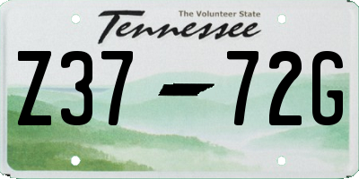 TN license plate Z3772G