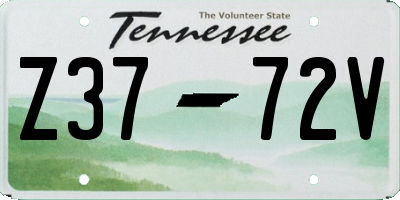 TN license plate Z3772V