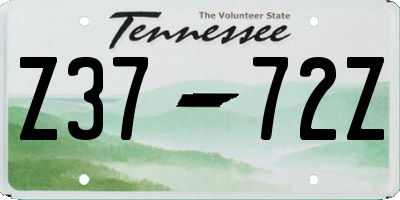TN license plate Z3772Z
