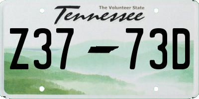 TN license plate Z3773D