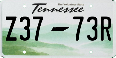 TN license plate Z3773R