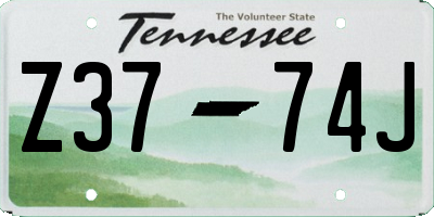 TN license plate Z3774J