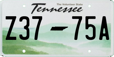 TN license plate Z3775A