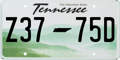 TN license plate Z3775D