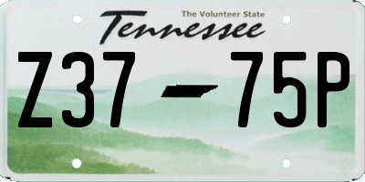 TN license plate Z3775P