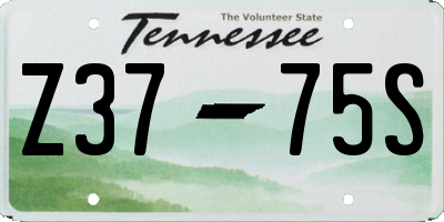 TN license plate Z3775S