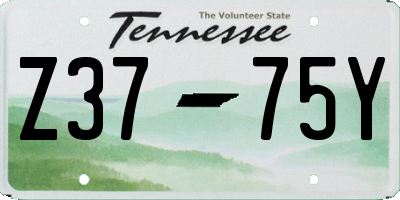 TN license plate Z3775Y