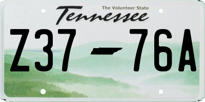 TN license plate Z3776A