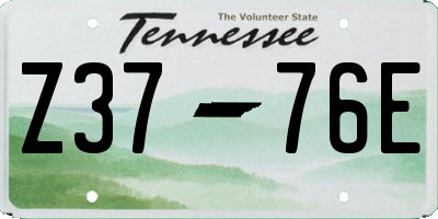 TN license plate Z3776E