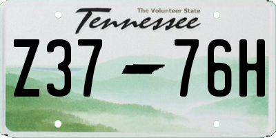 TN license plate Z3776H