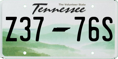 TN license plate Z3776S
