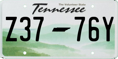TN license plate Z3776Y