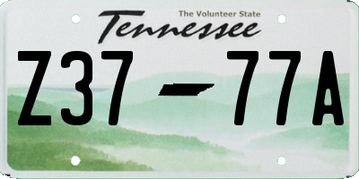 TN license plate Z3777A