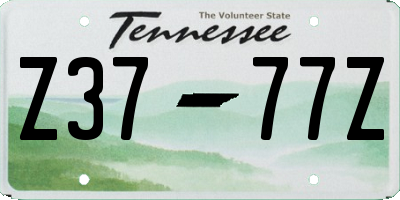 TN license plate Z3777Z