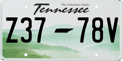 TN license plate Z3778V