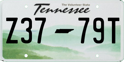TN license plate Z3779T