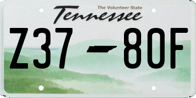 TN license plate Z3780F