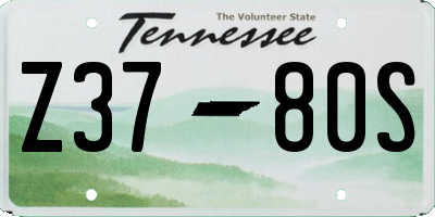 TN license plate Z3780S