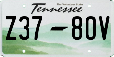 TN license plate Z3780V