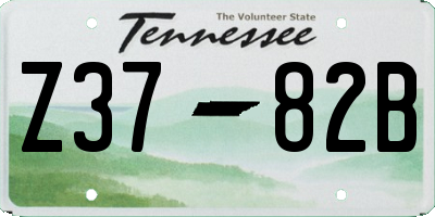 TN license plate Z3782B