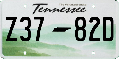 TN license plate Z3782D