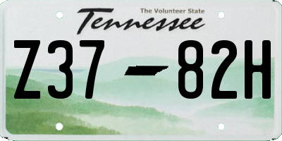TN license plate Z3782H