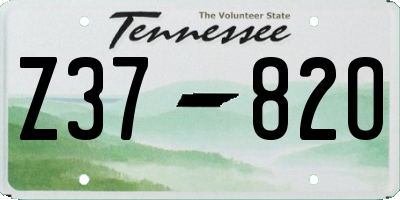 TN license plate Z3782O