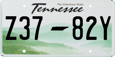 TN license plate Z3782Y