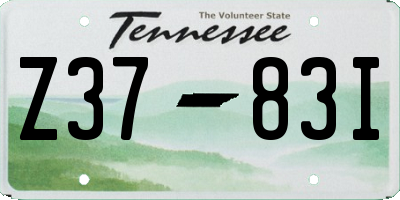 TN license plate Z3783I