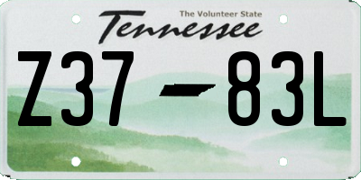 TN license plate Z3783L