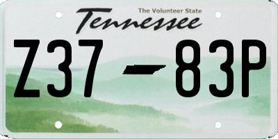 TN license plate Z3783P