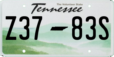 TN license plate Z3783S