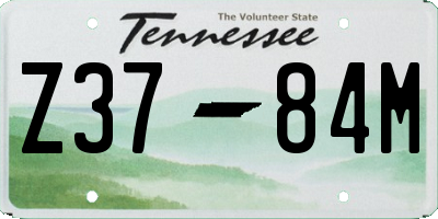 TN license plate Z3784M