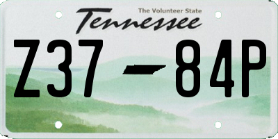 TN license plate Z3784P