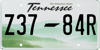 TN license plate Z3784R