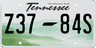 TN license plate Z3784S