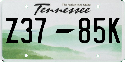 TN license plate Z3785K