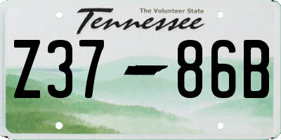 TN license plate Z3786B