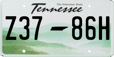 TN license plate Z3786H